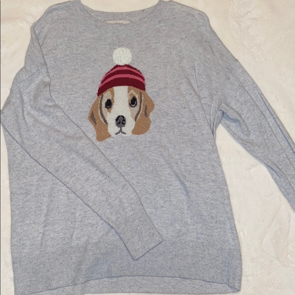 LOFT puppy sweater / Christmas sweater / M